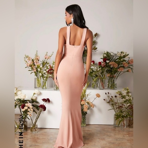 SHEIN Belle Criss Cross Front Mermaid Hem Bridesmaid Dress - Picture 2 of 3
